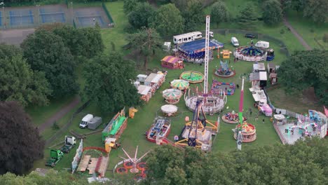 amusement park with fun rides at bruce castle in tottenham, london