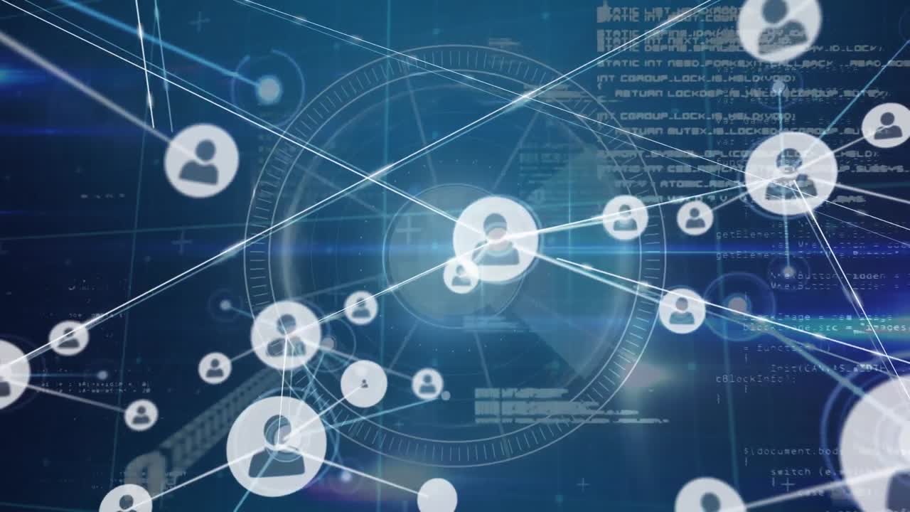 데이터 프로세싱을 통한 연결 네트워크의 애니메이션