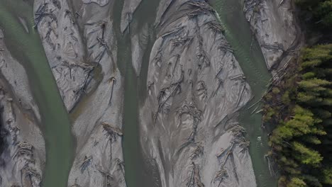beautiful patterns on a glaciers river in pemberton british columbia