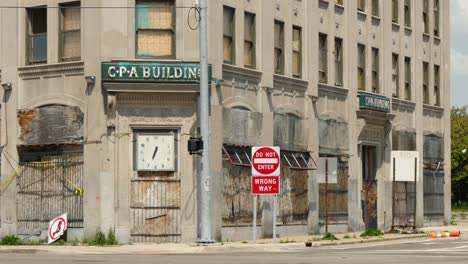 abandoned rundown building in detroit