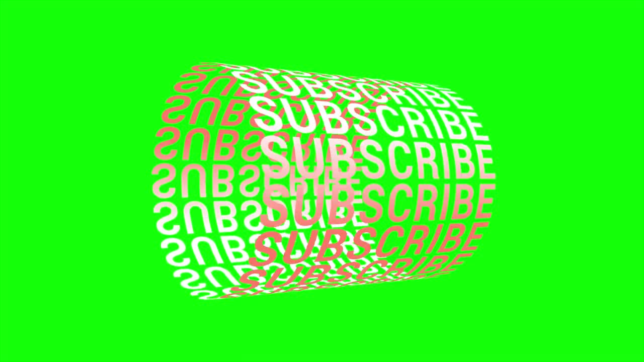 Subscribe Spinning on GREEN SCREEN
