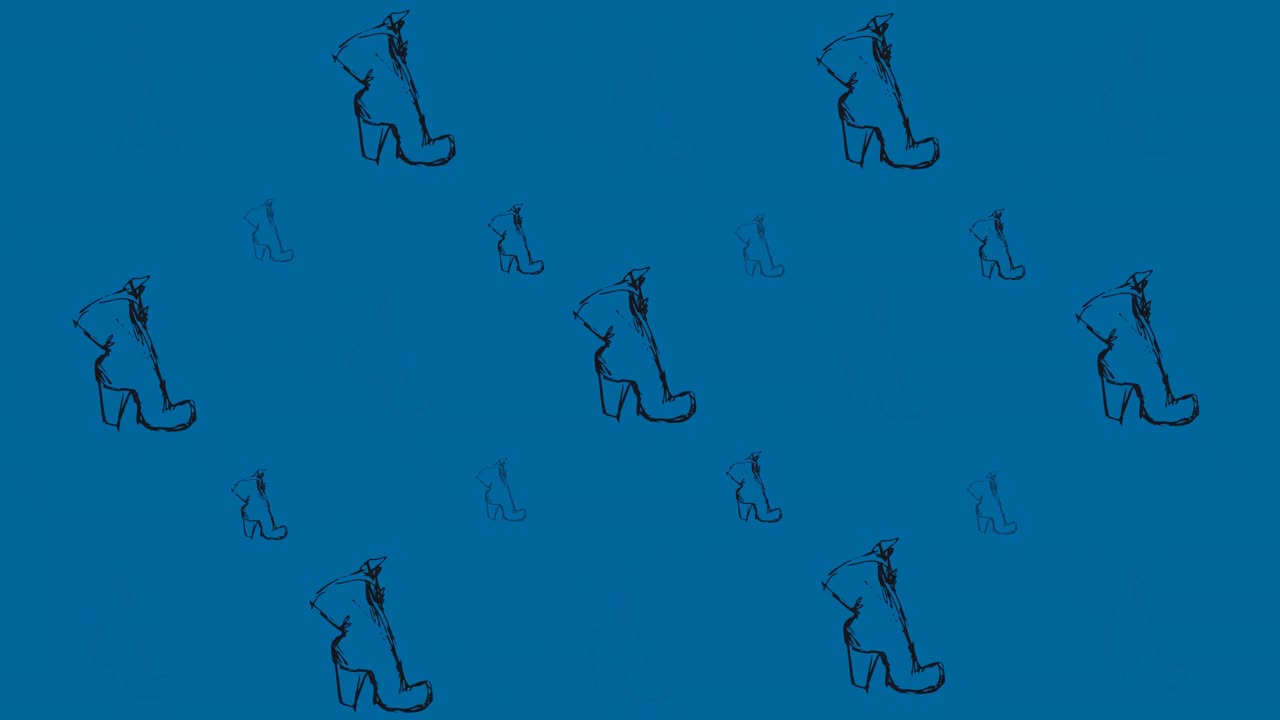 파란색 배경 에 반복 된 하이 힐 의 애니메이션