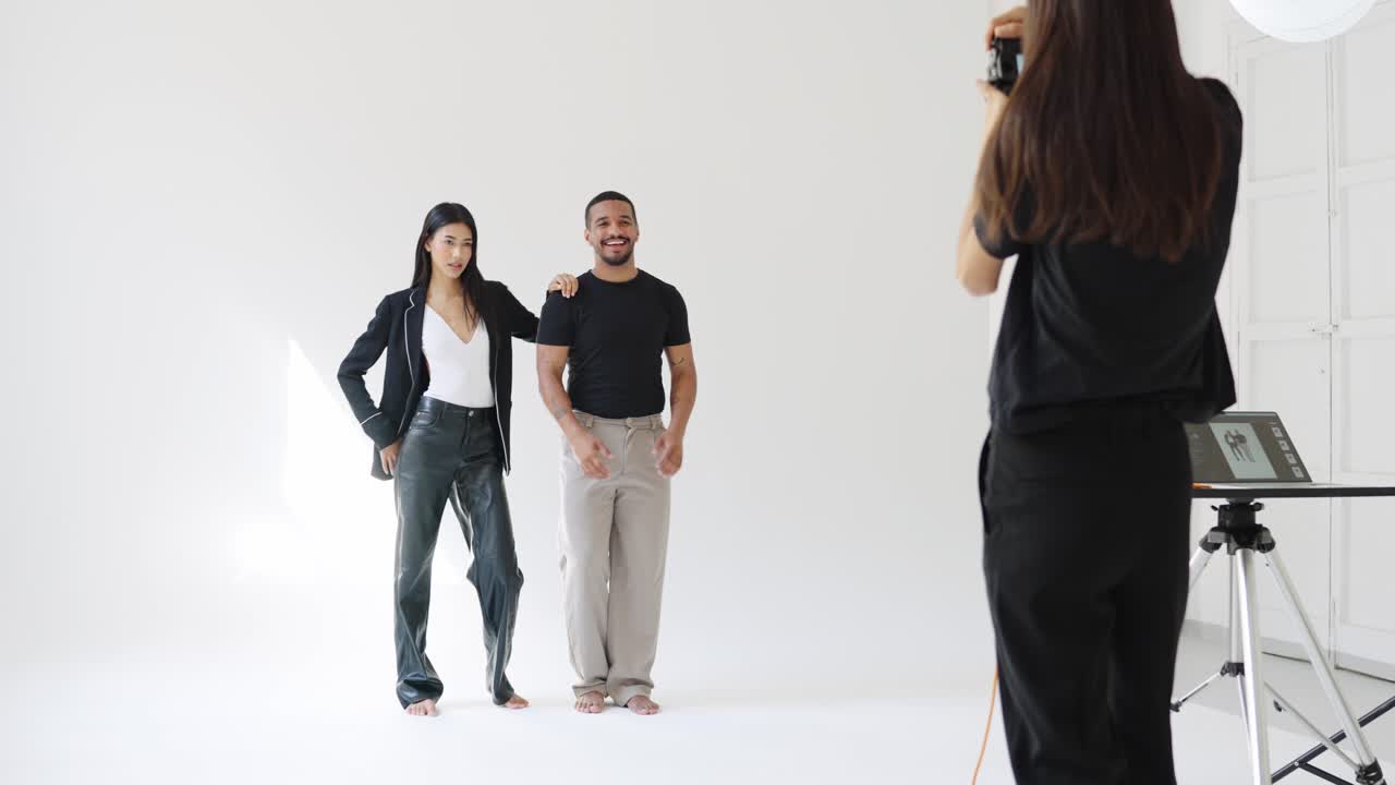 Fashion Photoshoot with Models and Photographer in Studio