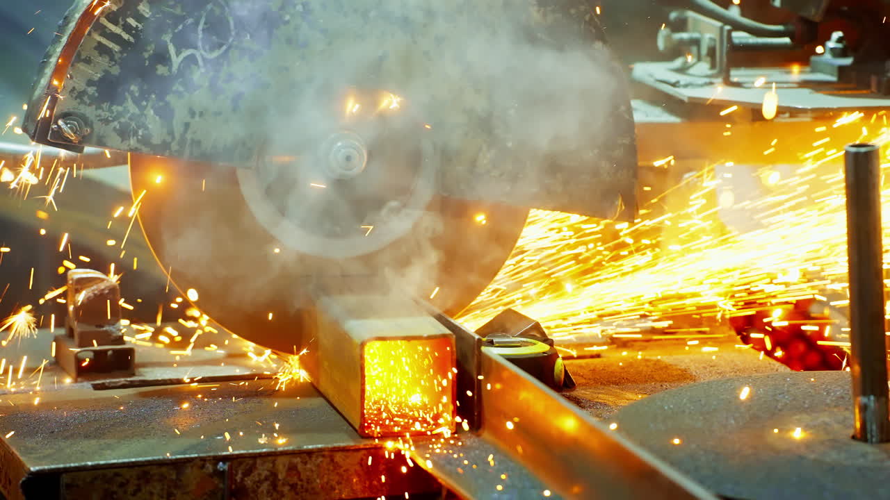 Metal Cutting Process with Sparks