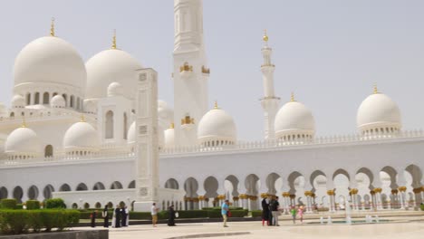 uae summer time arabic famous mosque panorama 4k