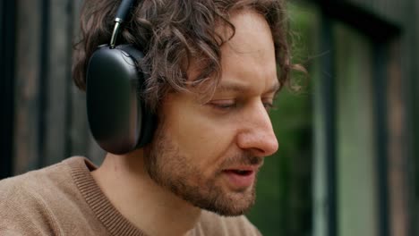 man wearing headphones