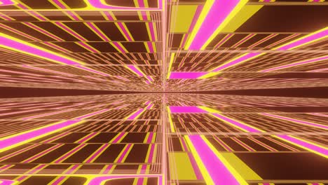animación de video 4k a través de hermosas texturas rectas de color rosa y amarillo y gráficos de movimiento de bucle sin costuras.