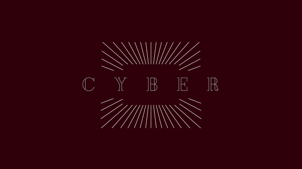 Cyber Monday with retro lines on brown modern gradient