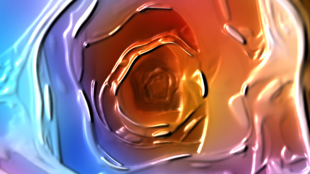 Multicolored abstract shapes animation with fluids loop