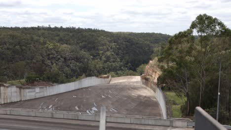 overfloating ramp on top of warragamba dam sydney australia