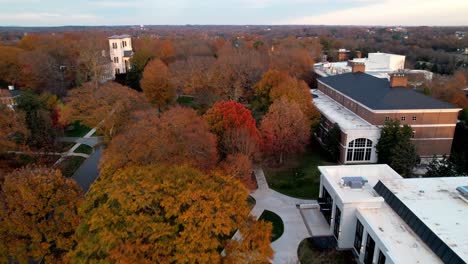 slow aerial push into wofford college in spartanburg sc, south carolina