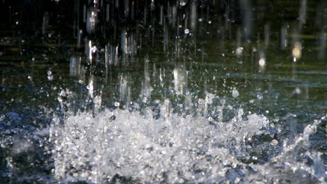 water drops on lake water