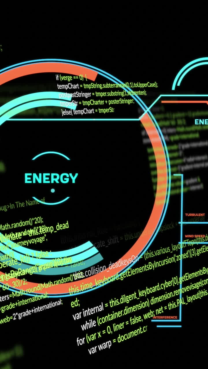 animación del icono de energía en el procesamiento de datos