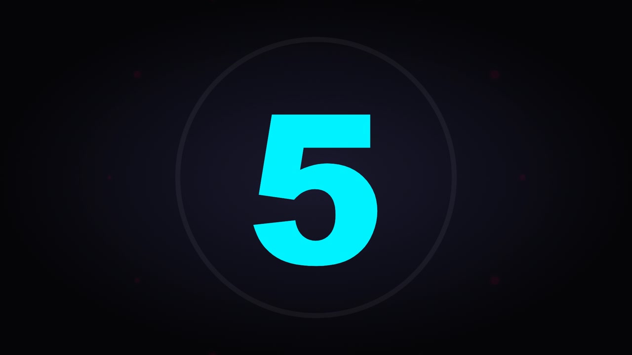 Digital Countdown Timer from Ten to Zero