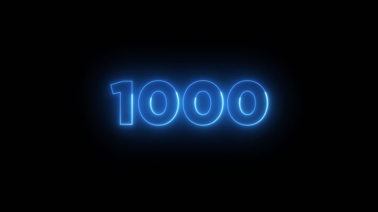 Neon Number 1000