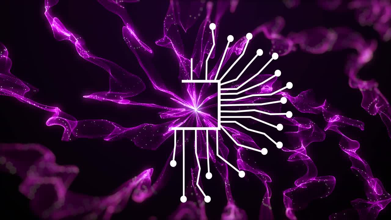 animación de texto de inteligencia artificial y procesamiento de datos