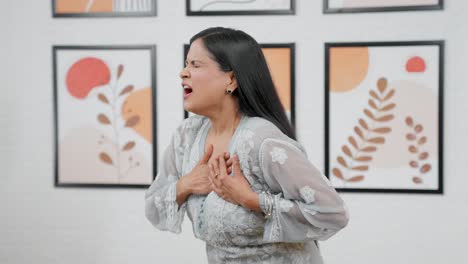 Indian-mother-sneezing