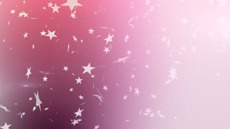 snow falling on pink background