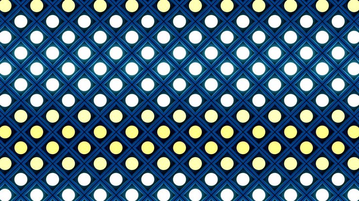Lights flashing wall bulbs rhombus pattern static flash up stage blue background vj loop