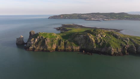 aerial view of ireland’s eye and howth peninsula - 4k cinematic drone footage 05.09