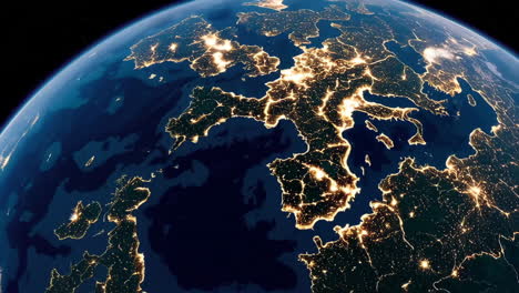 european night lights from space