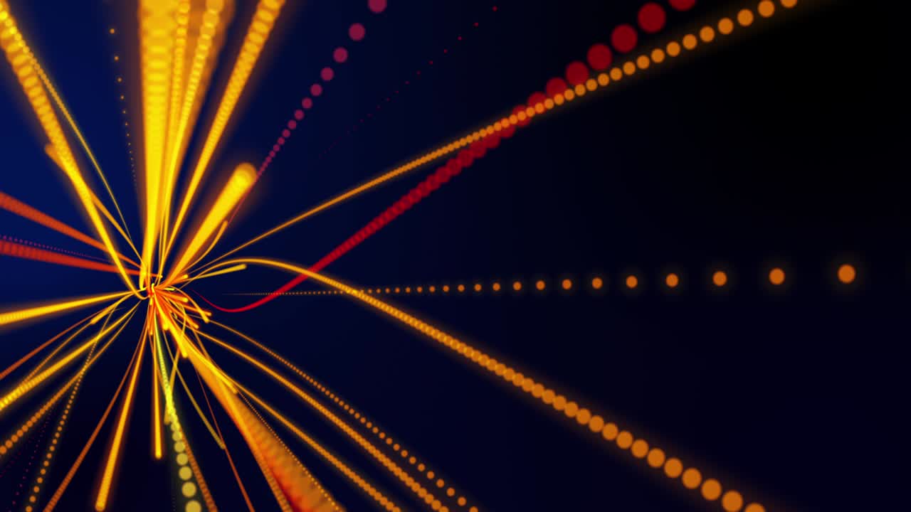 dígitos código de datos del túnel de trayectoria de luz fondo caótico