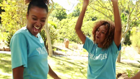 Group-of-volunteer-having-fun-in-park