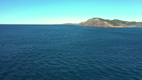 4k-Buckelwale-Schwimmen-Im-Blauen-Ozean