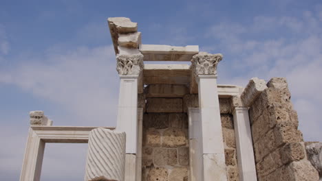 pillars and stone wall in laodicea