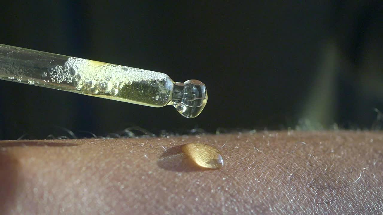 Applying Serum to Skin