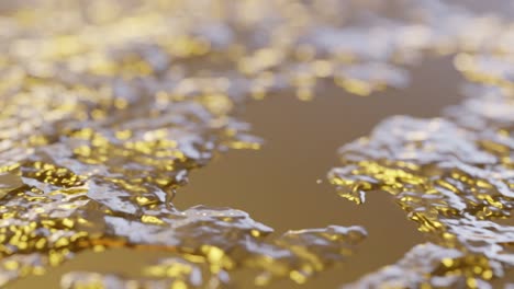 abstract gold liquid with animated reflections. golden wave and ripple motion background.