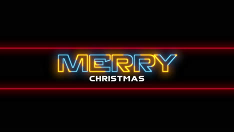 Merry-Christmas-with-neon-text-and-lines-on-dark-gradient
