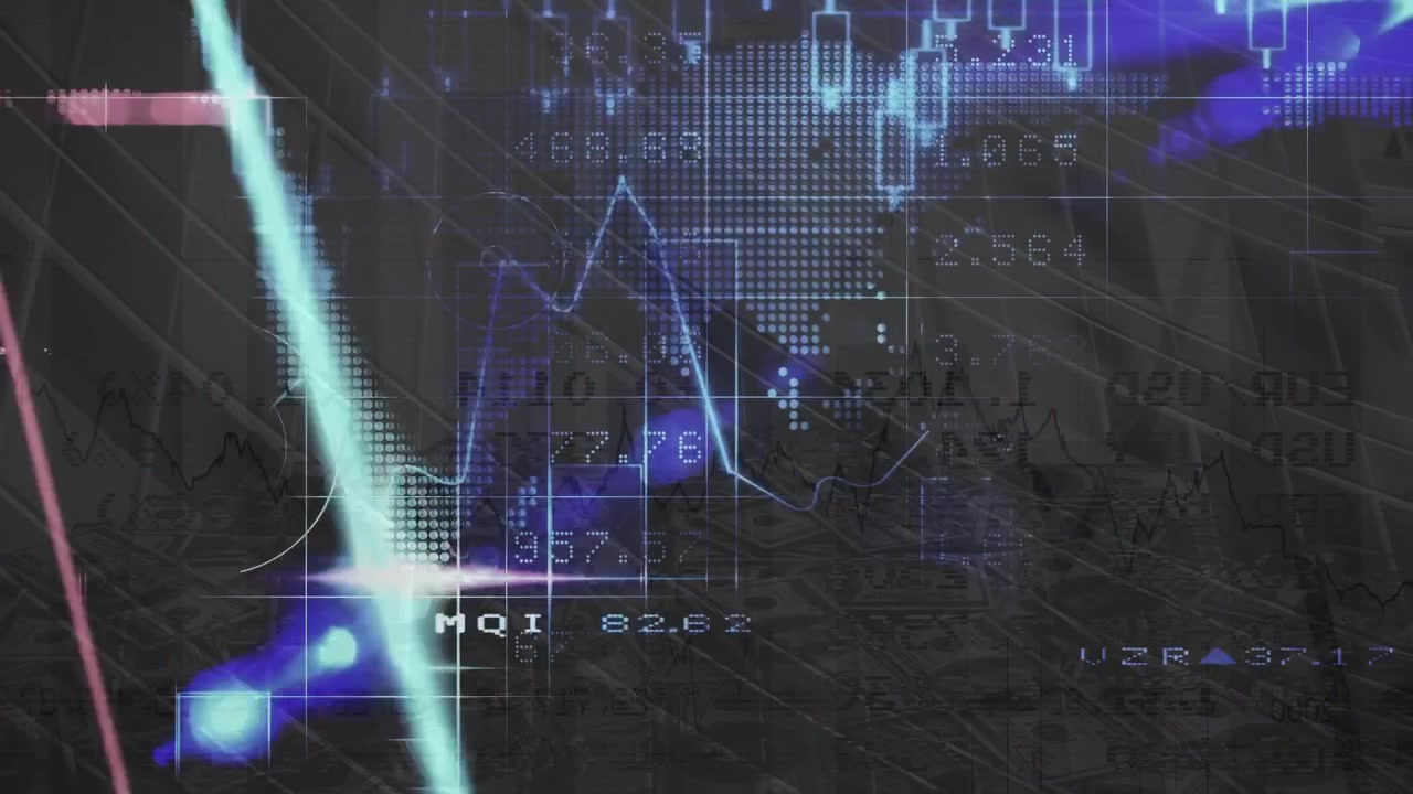 Digital Financial Stock Market Data Visualization with Moving Graphs