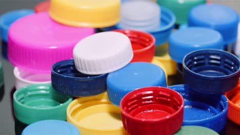 few plastic bottle caps - plastic processing recycling industry