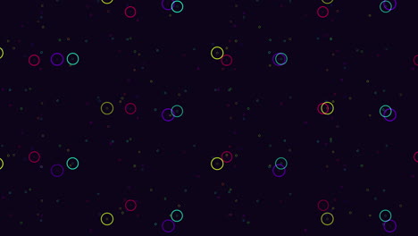 Rainbow-rings-and-dots-pattern-with-neon-light