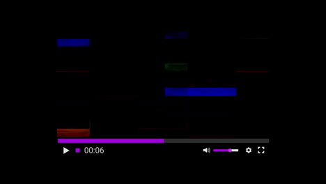 animation of social media screen over interference