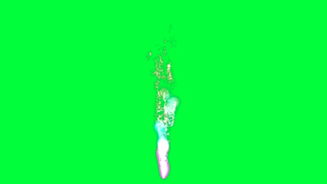 colorful explosion animation on green screen