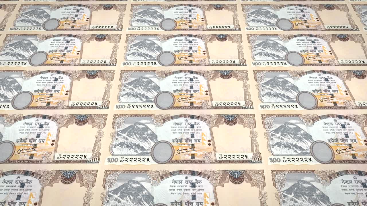 네팔의 500 루피 지폐, 현금, 루프