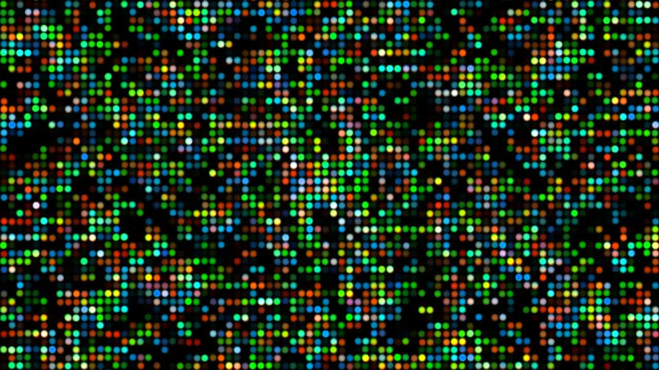Animation abstract rainbow and colorful spot light particles pattern waveform oscillation ,visualization wave technology digital surface background