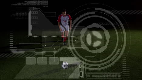 procesamiento de datos con jugadores de fútbol jugando