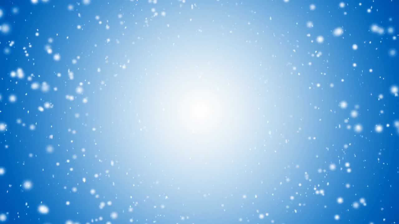 파란색 배경으로 내리는 눈