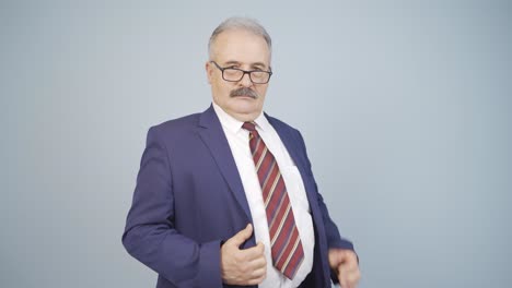hombre de negocios fuerte y exitoso.