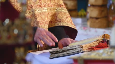 priest in the church. ukraine