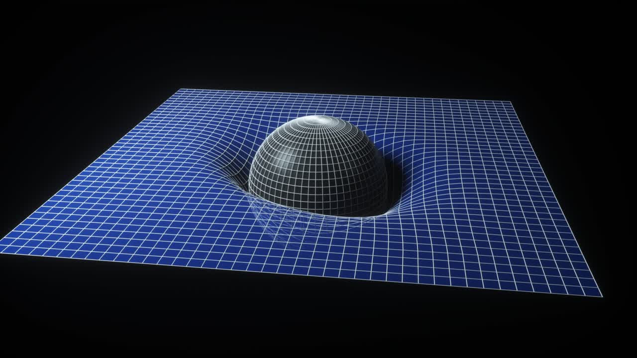 visualización de la curvatura del espacio-tiempo