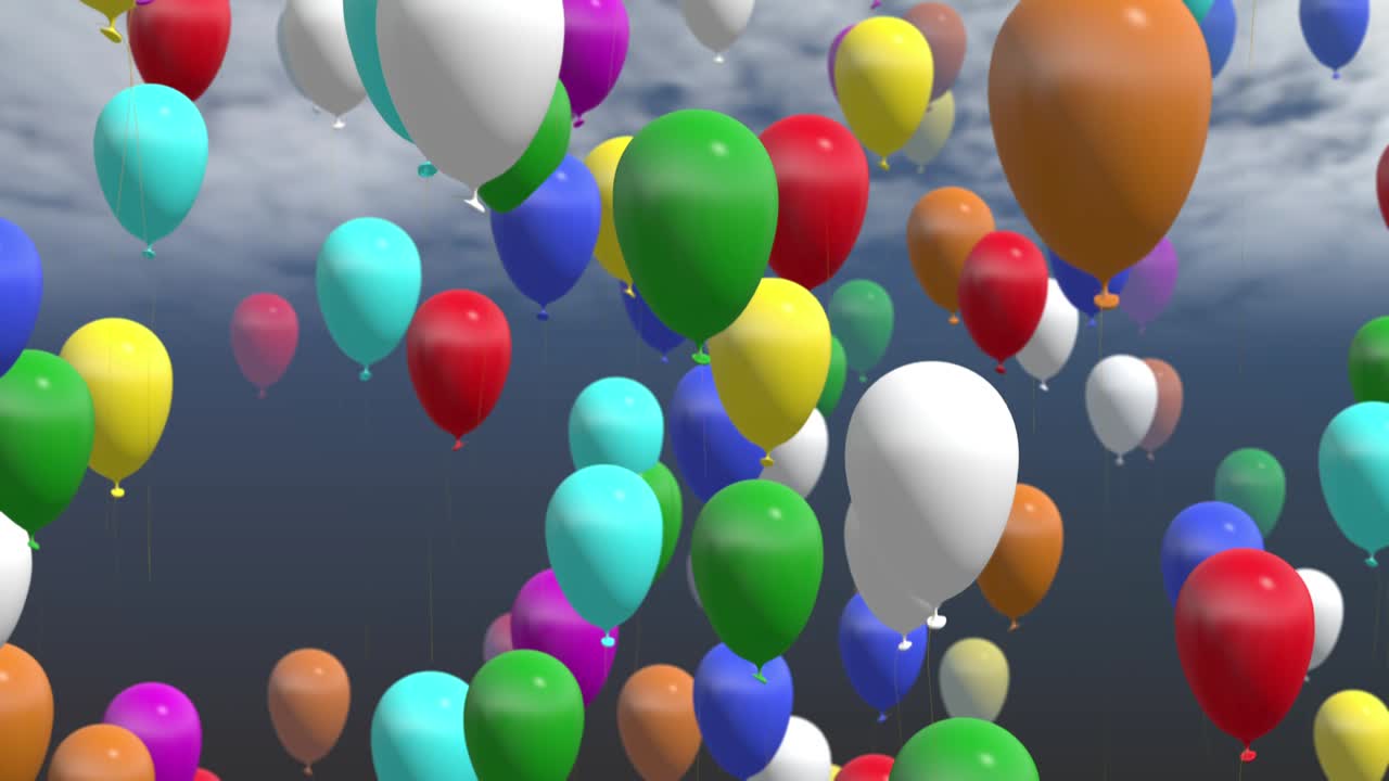 balones ascendentes con bucle sin costuras de 4 k