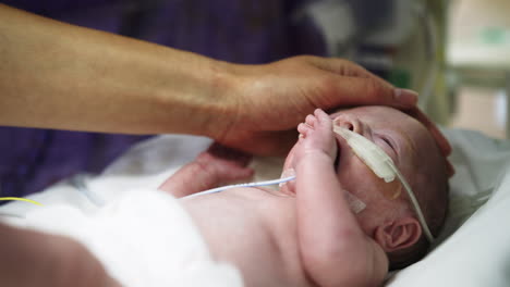 infant receiving care in hospital