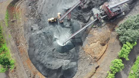 aerial view of mining operations