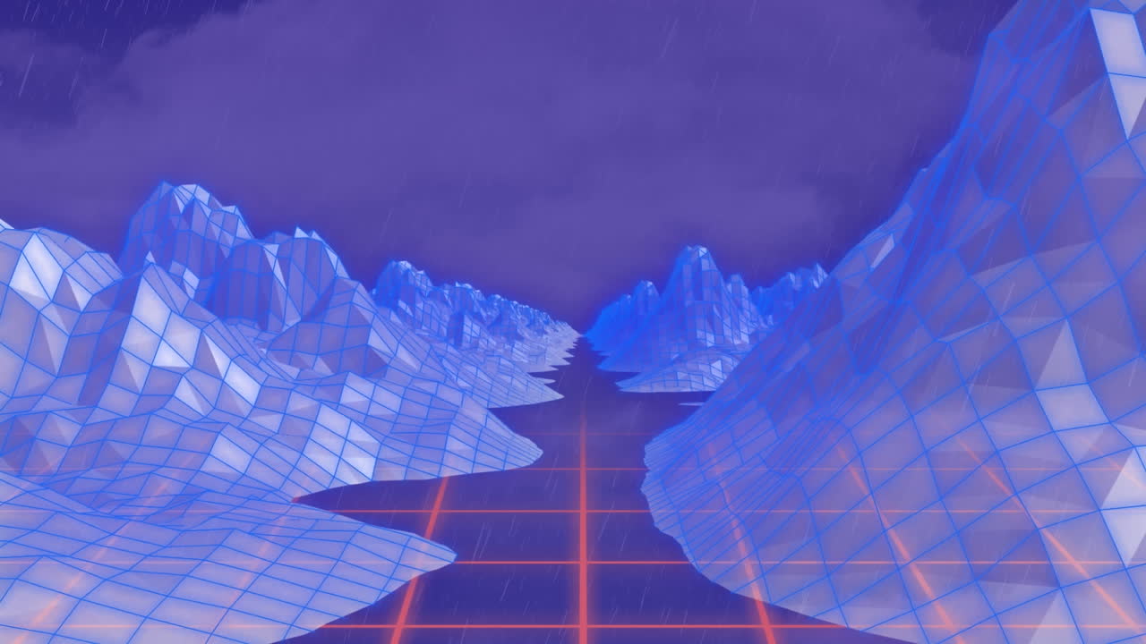 esta animación de cielo oscuro y tormentoso es perfecta para su proyecto retro de los años 80