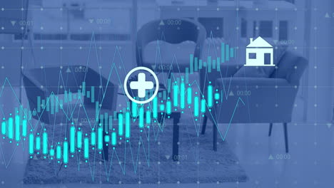 Animación-Del-Procesamiento-De-Datos-Financieros-En-Una-Oficina-Vacía