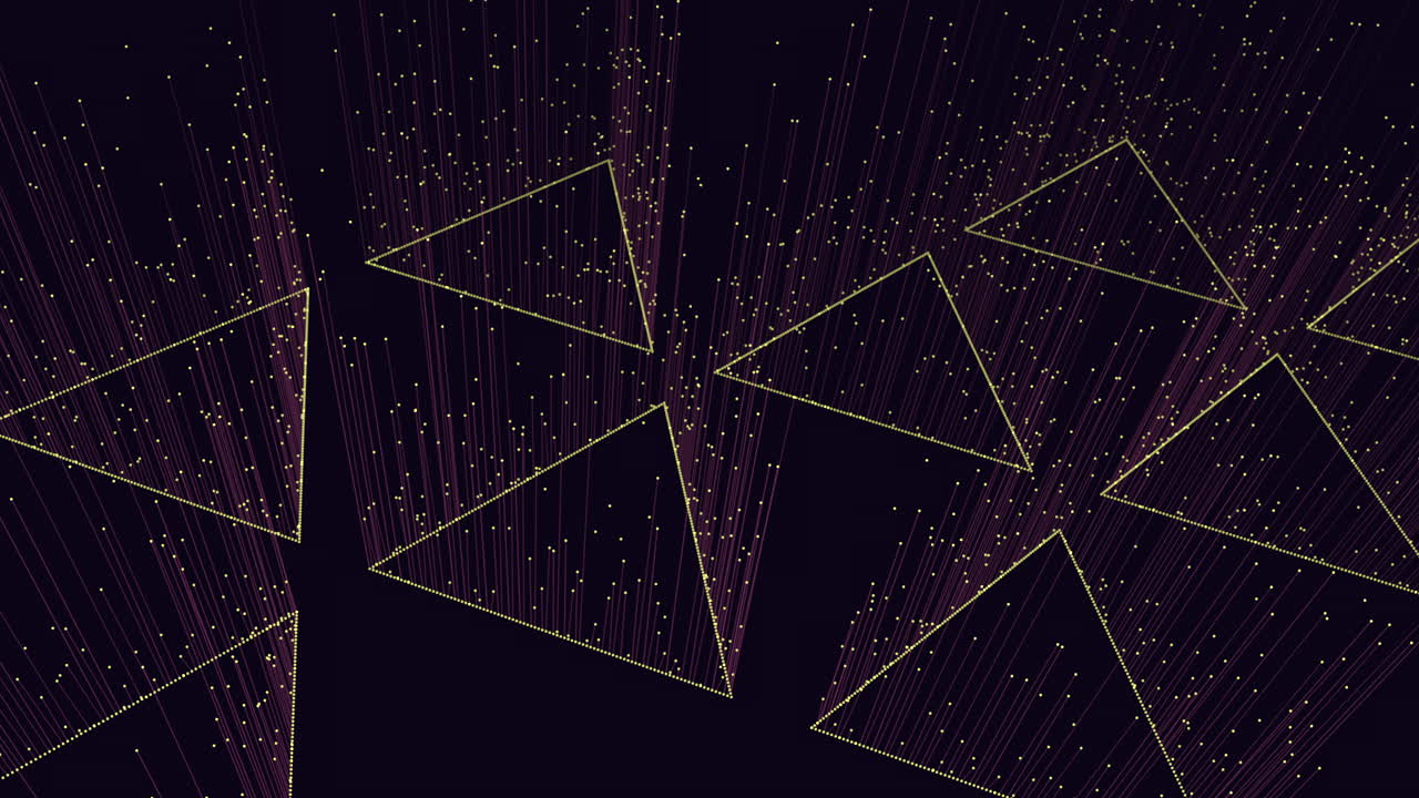 어두운 삼각형 선은 흥미진진한 3d 구조를 형성합니다.